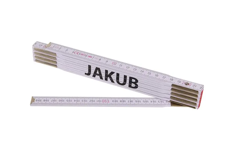 Skládací žebřík 2m JAKUB (PROFI,bílý,dřevo), Levior 13416 (L13416)
