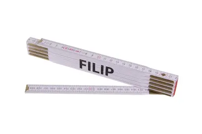 Skládací žebřík 2m FILIP (PROFI,bílý,dřevo), Levior 13429 (L13429)