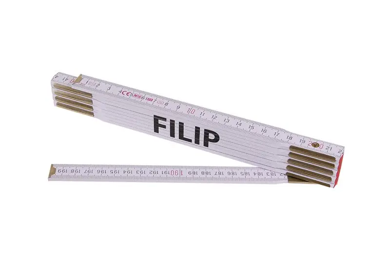 Skládací žebřík 2m FILIP (PROFI,bílý,dřevo), Levior 13429 (L13429)