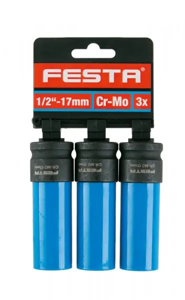 Hlavice na kola 1/2" 17mm 3ks (L17336)