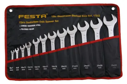 Otevřené klíče 6-32mm - 12 dílů, FESTA 17512 (L17512)