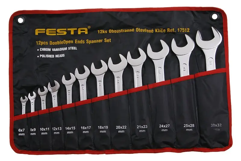 Otevřené klíče 6-32mm - 12 dílů, FESTA 17512 (L17512)