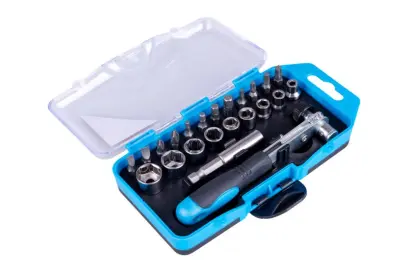 Sada oboustranná ráčna s bity a adaptery 1/4" 23ks (L18421)