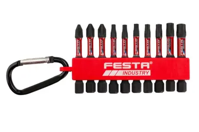Torzní bity 1/4" INDUSTRY PH-PZ-TORX Festa 18432.01 (Sada 10 ks) (L18432.01)