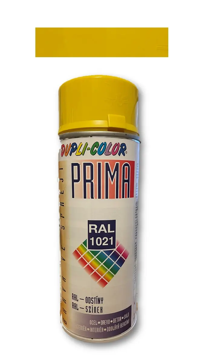 Polomatná barva ve spreji 400 ml Dupli-Color ART RAL 1021 - Žlutá hořčičná (OZ020001021)