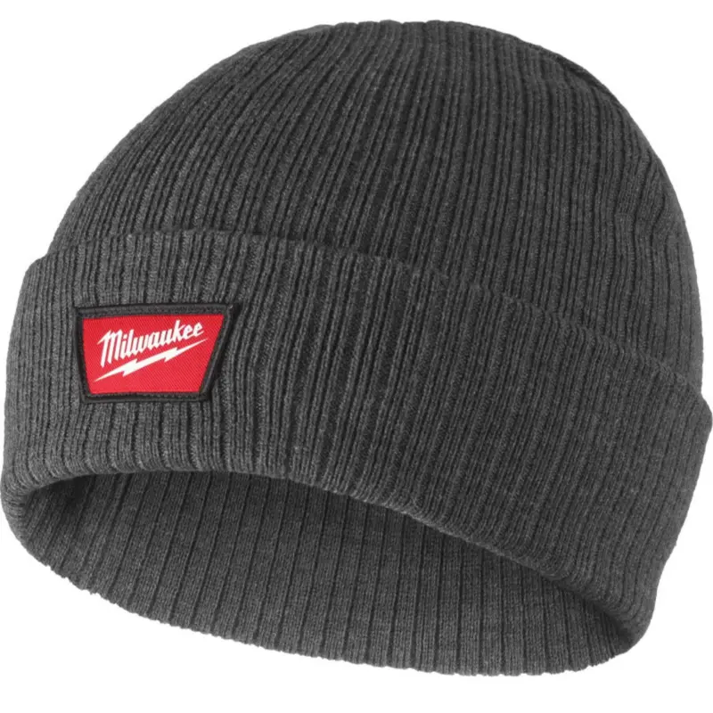 Čepice Milwaukee BNC GDR, šedá pletená/žebrovaná tkanina, 4932499383