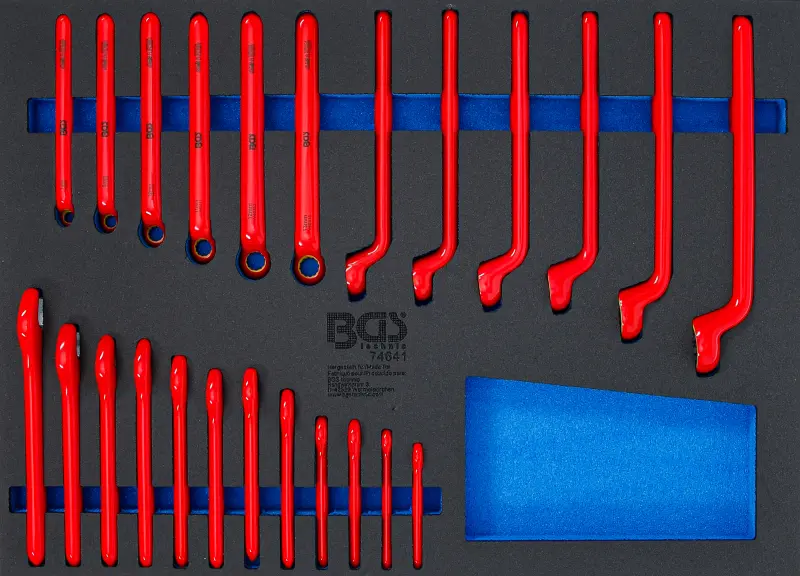 Vložka do díl.voz. 3/3: BGS 74641  Očkové a stranové klíče. VDE sada 24 ks (BGS10746