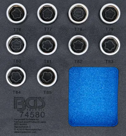 Nástrojová přihrádka 1/6: Sada klíčů na ráfky pro Tesla 10 ks.