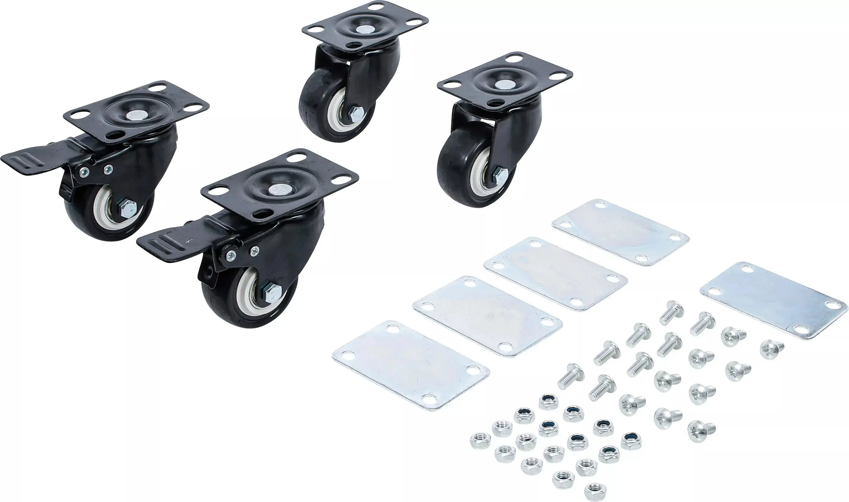 Otočná kolečka BGS 80015 k desce pro systémové kufry. Sada 4 ks (BGS1080015)