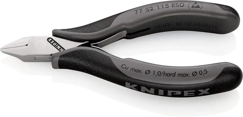 Kleště Knipex 77 52 115 ESD štípací boční pro elektroniku (K 77 52 115 ESD)