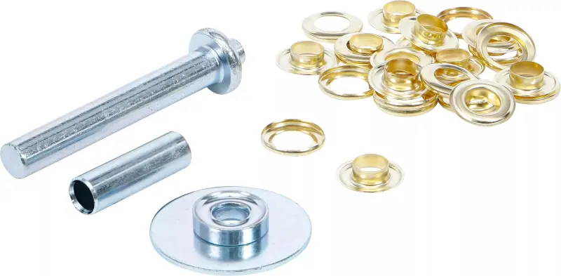 Nářadí Kraftmann na tvorbu a instalaci kruhových ok v plachtách BGS 88105. Sada 15 dílů (BGS1088105), BGS1088105