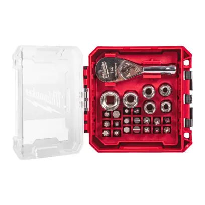 25PC 1/4 Drive Compact Ratchet Set