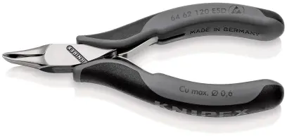 Kleště Knipex 64 62 120 ESD štípací čelní se šikmými břity pro elektroniku (K 64 62 120 ESD)
