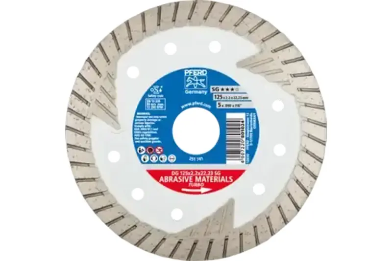 Diamantový rozbrušovací kotouč Pferd DG 125 x 2,2 x 22,23 SG na kámen, Turbo (PF4007220801024)