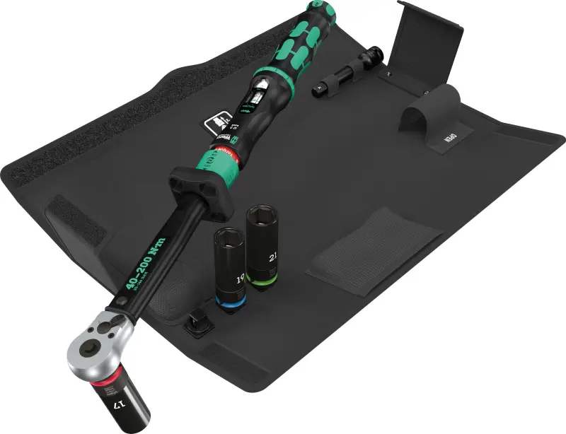 Wera 075790 Nářadí s momentovou ráčnou (40-200 Nm) pro výměnu kola automobilů Click-Torque Lock C 3 1 - 6 ks