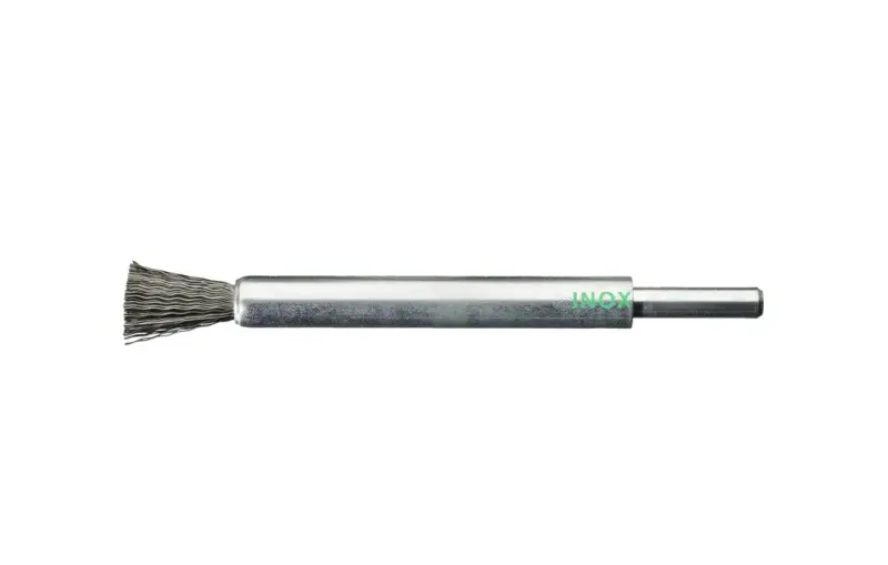 Štětcové kartáče 12x20x120 mm Milwaukee pro přímé brusky s vlnitým nerezovým drátem INOX 0,3 mm (3 ks), upnutí 6 mm, 4932501727