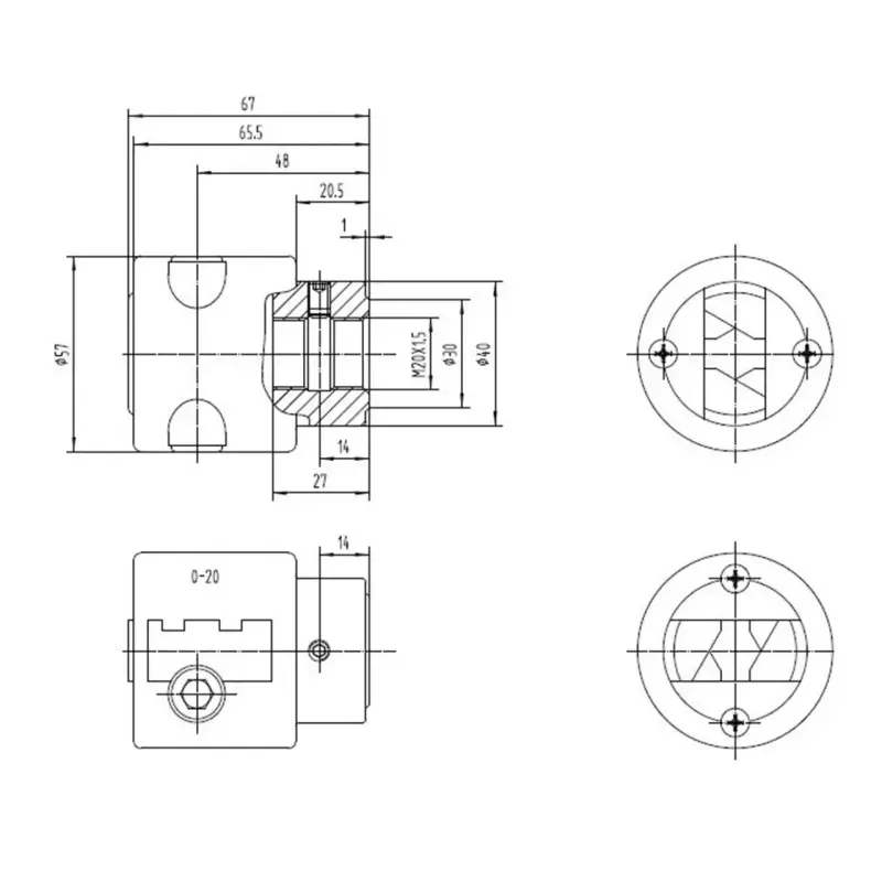 Sklíčidlo Westcott pr. 0 ÷ 20 mm pro Bernardo LBM 220 / LBM 350 T (BER101012)