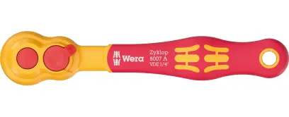 Wera 004866 Izolovaná ráčna Zyklop 8007 A 1/4" VDE s přepínací páčkou, izolovaná