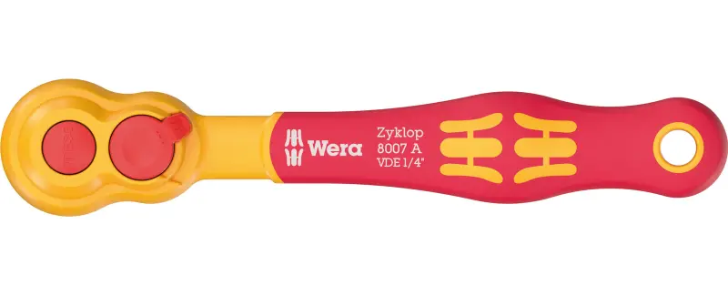 Wera 004866 Izolovaná ráčna Zyklop 8007 A 1/4" VDE s přepínací páčkou, izolovaná