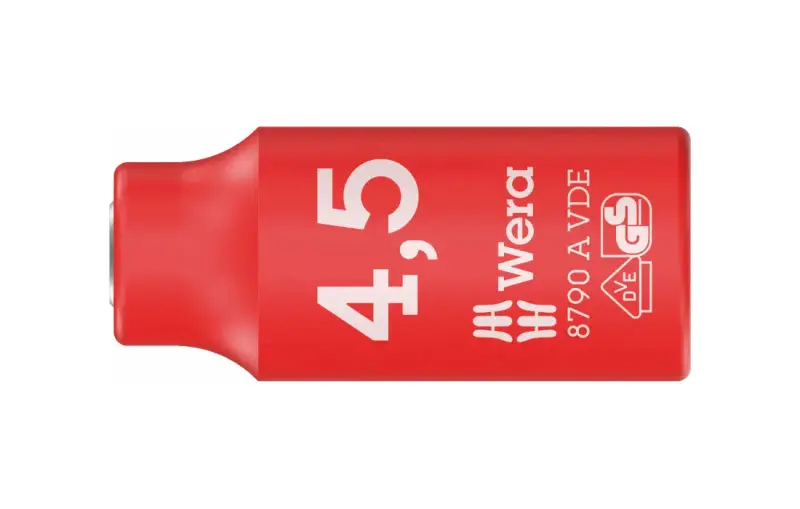 Wera 005929 Nástrčná hlavice Zyklop 1/4" 6hran 4,5 mm 8790 A VDE, izolovaná, dlouhá (W05005929001)