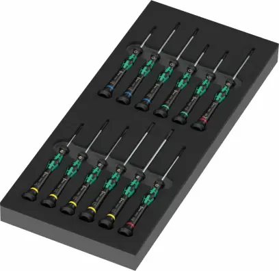 Wera 150107 Pěnová vložka 9716 Šroubováky pro elektroniku Kraftform Micro Set 2 - 13 ks (W05150107001), W05150107001
