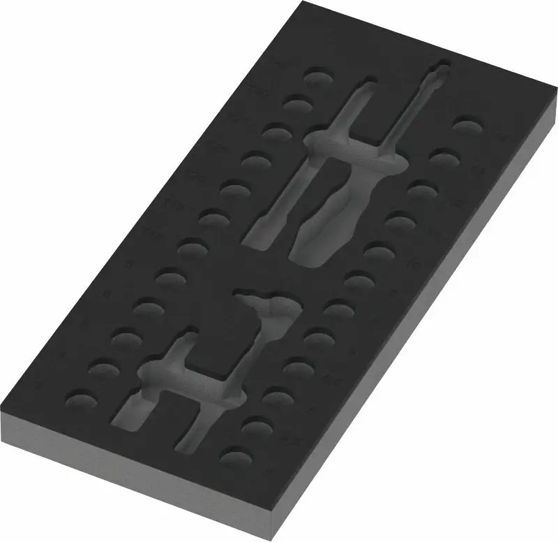 Wera 137316 Pěnová vložka 9827 Prázdná pro gola sadu 1/4" 8007 A VDE Zyklop Sada 1 - 30 ks (W05137316001), W05137316001