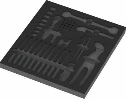 Wera 137353 Pěnová vložka 9853 Prázdná pro nářadí Kraftform Kompakt Údržba 1 - 45 ks (W05137353001), W05137353001