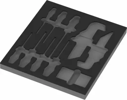 Wera 137360 Pěnová vložka 9860Prázdná vložka pro nerezové nářadí  Sada 1 - 36 ks (W05137360001), W05137360001