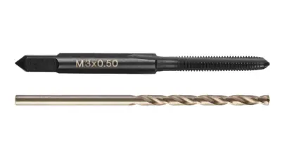 Milwaukee metrický závitník M3-0,5mm s přímými drážkami s vrtákem 2,5mm, 4932500634