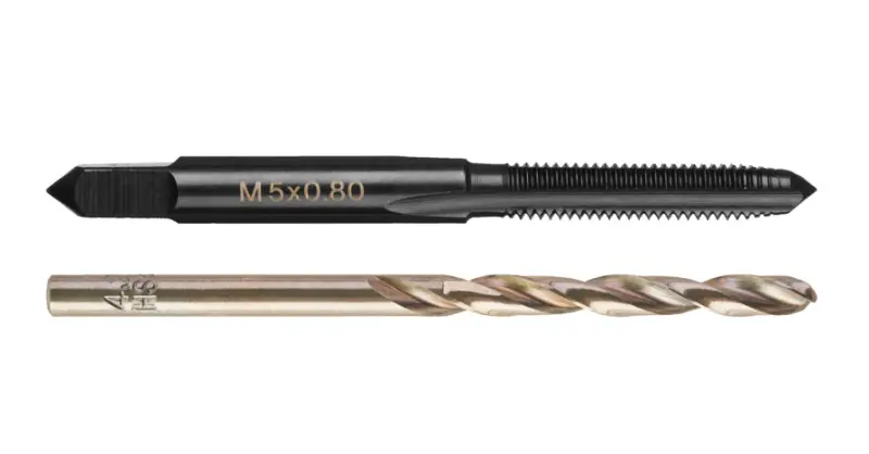 Milwaukee metrický závitník M5-0,8mm s přímými drážkami s vrtákem 4,2mm, 4932500636