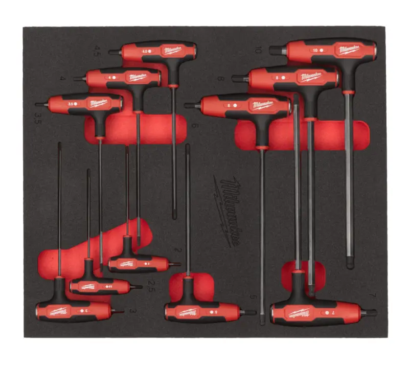 Sada imbusových HEX T-klíčů v pěnové vložce, 11 ks, 4932501230