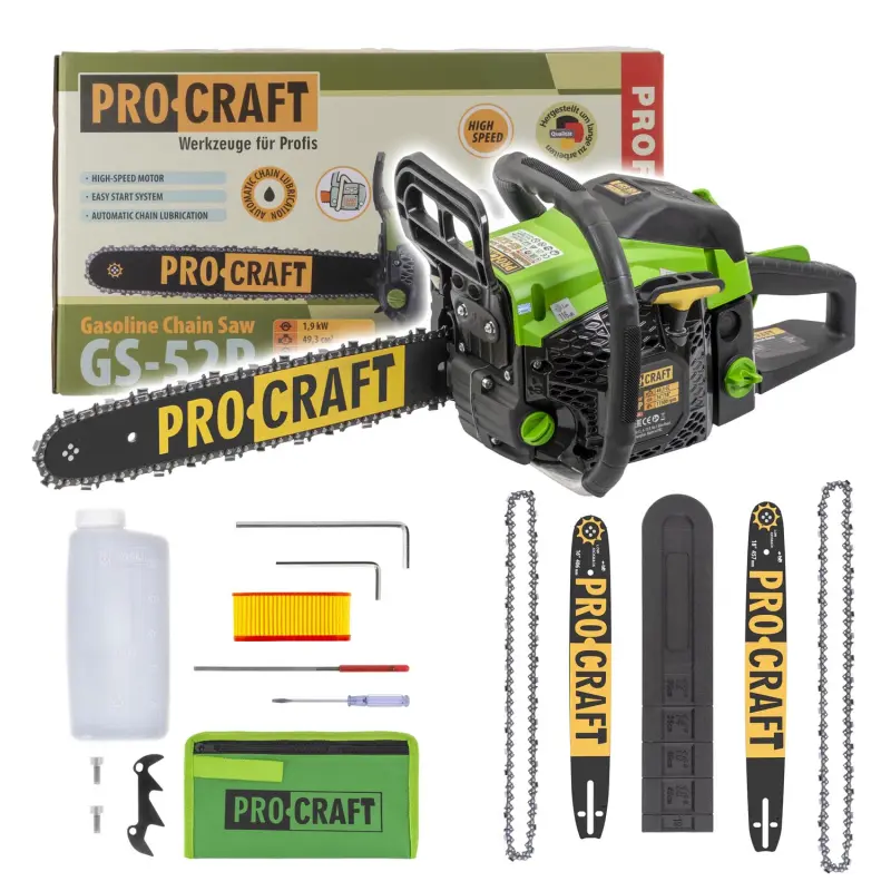 Benzínová řetězová pila Procraft GS-52P | GS-52P