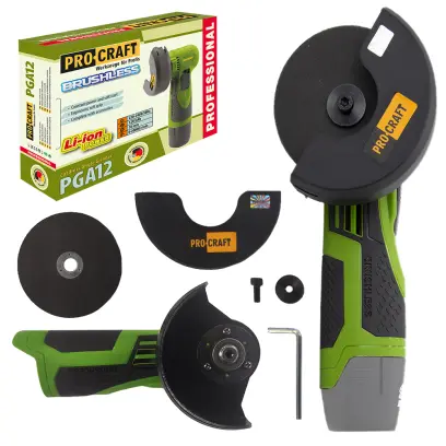 Aku mini úhlová bruska Procraft PGA12 (bez baterie a nabíječky), 76mm | PGA12-BB