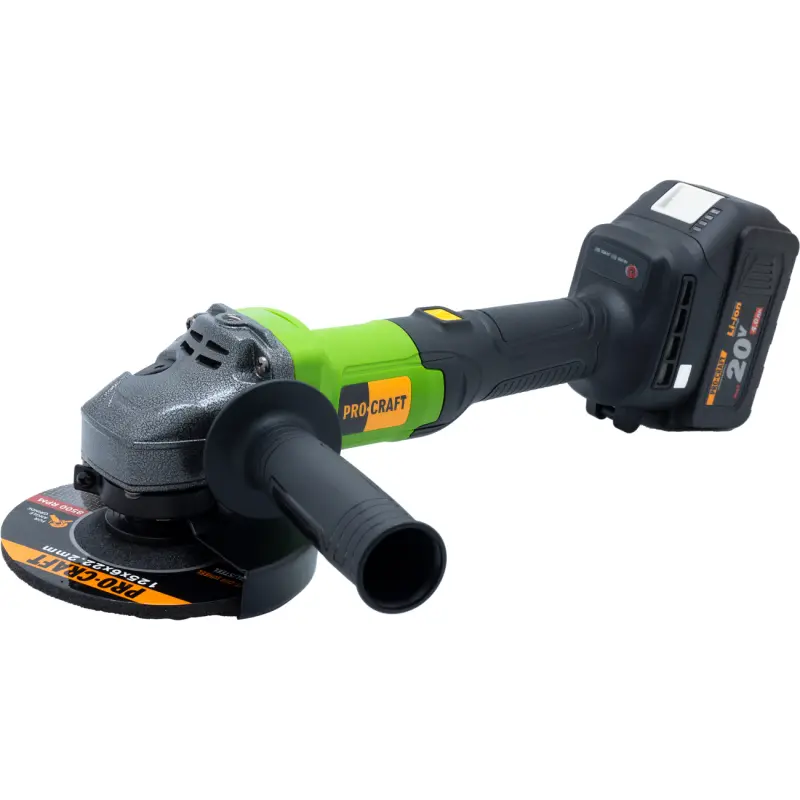 Aku úhlová bruska Procraft PGA20bb (bez baterie a nabíječky), 125mm