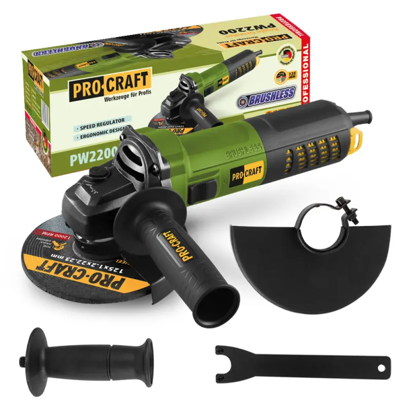 Bruska úhlová Procraft PW2200, 125mm | PW2200