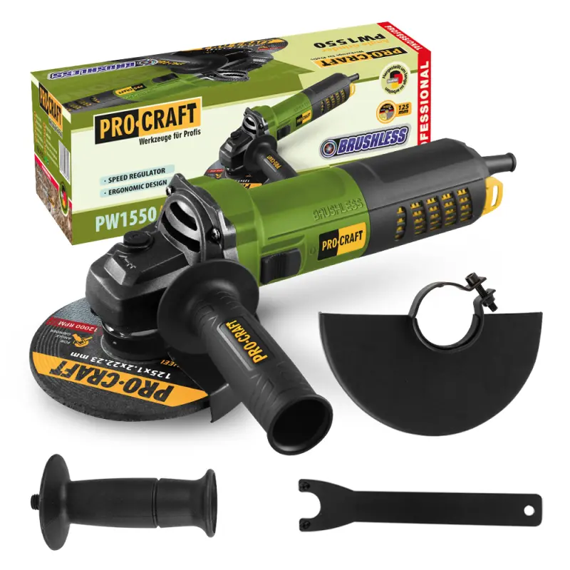Bruska úhlová Procraft PW1550, 125mm | PW1550