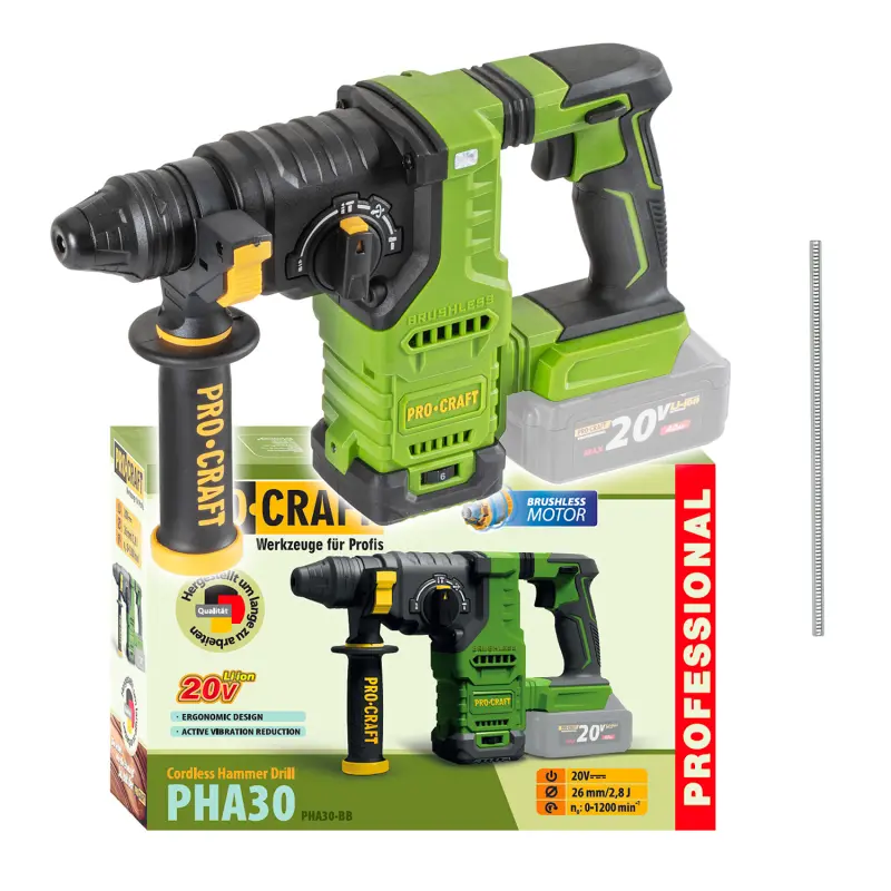 Aku vrtací kladivo Procraft PHA30bb (bez baterie a nabíječky) SDS Plus | PHA30bb
