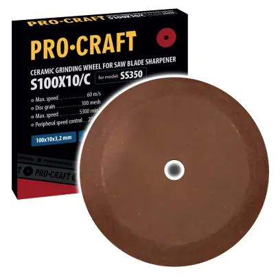 Brusný kotouč pro ostřičku pilových kotoučů Procraft S100X10/C /SS350 (PRCS100X10/C)