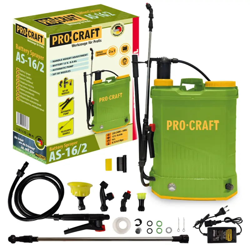 Aku postřikovač Procraft AS-16/2 | AS-16/2