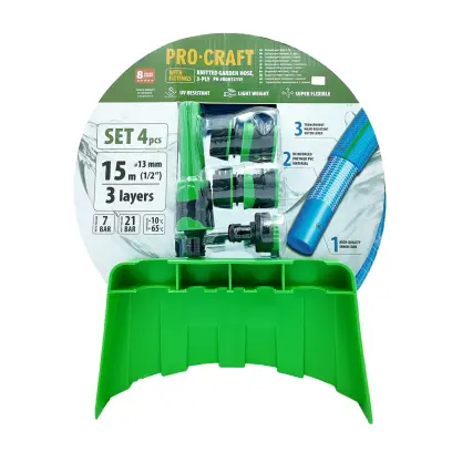 Modrá zahradní hadice Procraft PR-3KGH1315F (PRCPR-3KGH1315F)