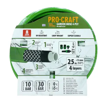 Zelená zahradní hadice Procraft PR-4GH1325F (PRCPR-4GH1325F)