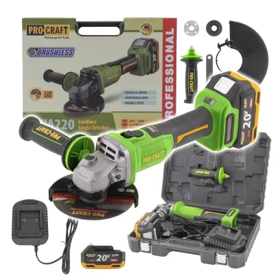 Aku úhlová bruska Procraft PWА220, 125mm