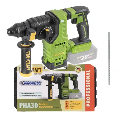 Aku vrtací kladivo Procraft PHA30bb (bez baterie a nabíječky v kufru) SDS Plus