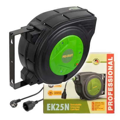 Samonavíjecí prodlužovací kabel, buben Procraft EK25N (PRCEK25N)