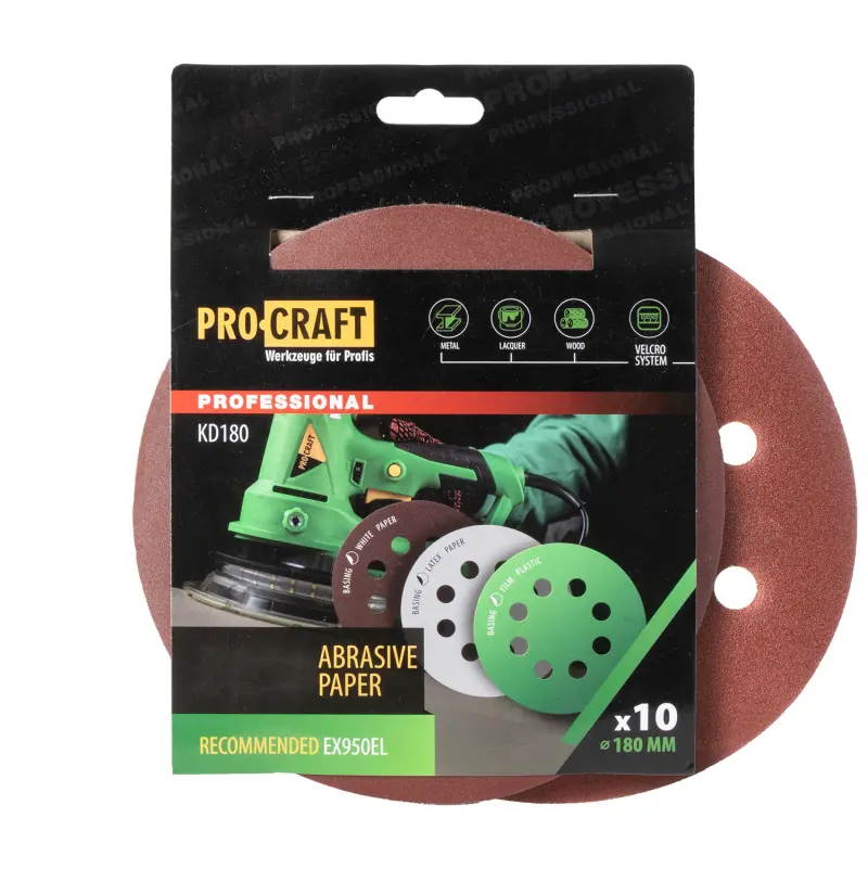 Brusný papír 10 ks. Procraft КD180.150 | KD180.150