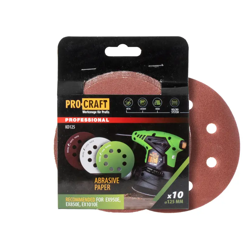 Brusný papír 10 ks. Procraft КD125.150 | KD125.150