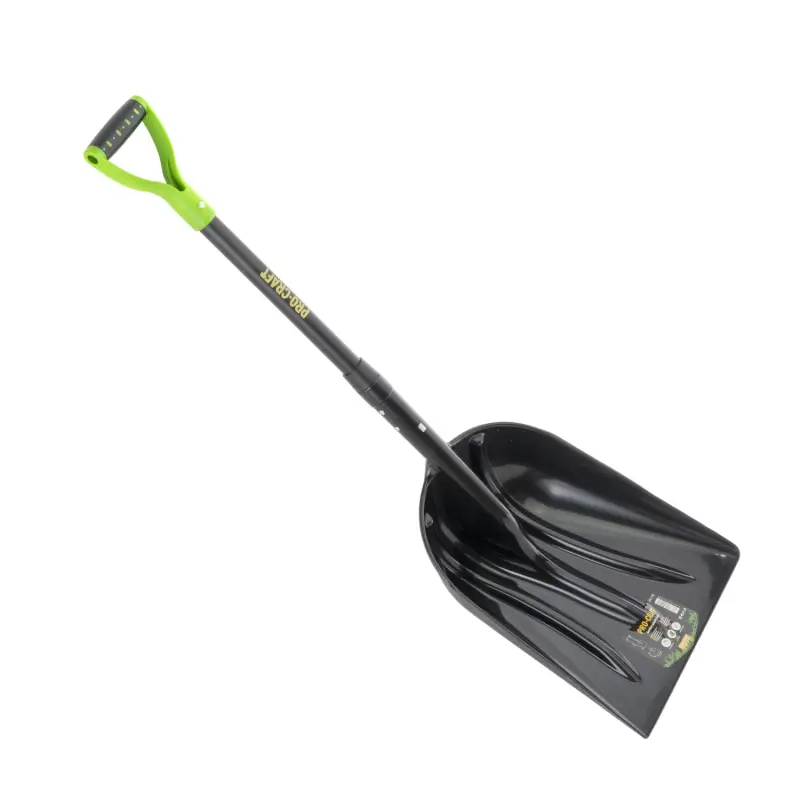 Lopata na sníh a obilí 36,5cm plastová se sklolaminátovou násadou krátká 115cm Procraft GPS-1150 | GPS-1150