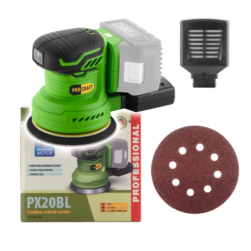 Excentrická aku bruska Procraft PX20BL (bez baterie a nabíječky) | PX20BLbb