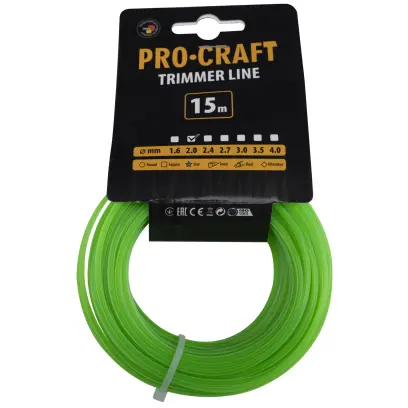 Struna žací (2mm) (15m) hvězda PROCRAFT ZV-2/15 (PRCZV-2/15)