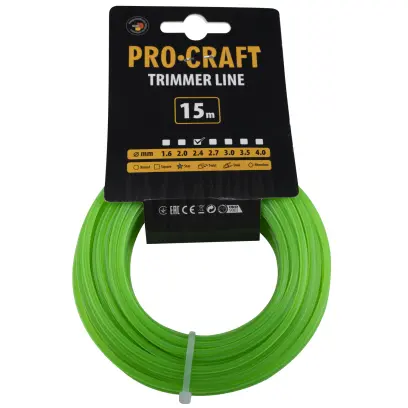Struna žací (2.4mm) (15m) hvězda PROCRAFT ZI-2.4/15 (PRCZI-2.4/15)